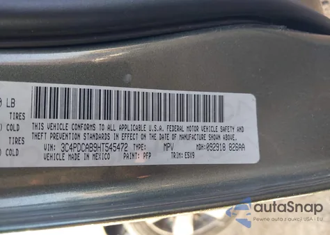 2017 Dodge Journey Se из США, поврежденный, VIN 3C4PDCAB9HT545472